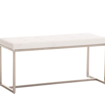 Bench Barci FABRIC white 40x100x48 white Material stainless steel