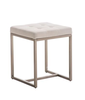 Tabouret Barci FABRIC blanc 40x40x48 blanc Matériau acier inoxydable 1