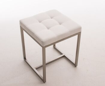 Tabouret Barci FABRIC blanc 40x40x48 blanc Matériau acier inoxydable 3