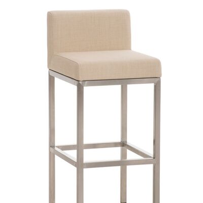 Bar stool Goa E77 fabric cream 44.5x40x96.5 cream Material Chromed metal