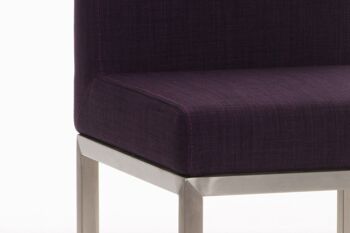 Tabouret de bar Goa E77 tissu violet 44,5x40x96,5 violet Matière Métal chromé 4