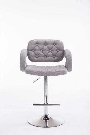 Tabouret de bar Dublin FABRIC Gris 55x62x103 Gris Matière métal 4