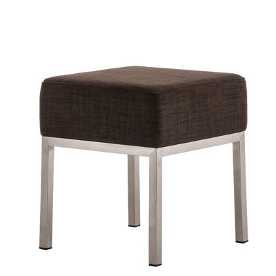 Stool Lamega FABRIC brown 40x40x46 brown Material stainless steel