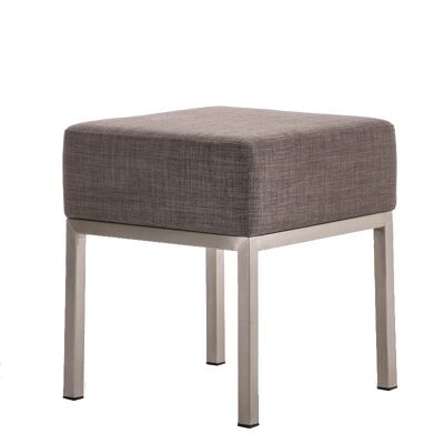 Stool Lamega FABRIC Gray 40x40x46 Gray Material stainless steel