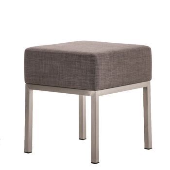 Tabouret Lamega FABRIC Gris 40x40x46 Gris Matière acier inoxydable 1