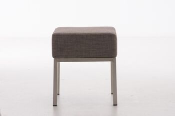 Tabouret Lamega FABRIC Gris 40x40x46 Gris Matière acier inoxydable 2