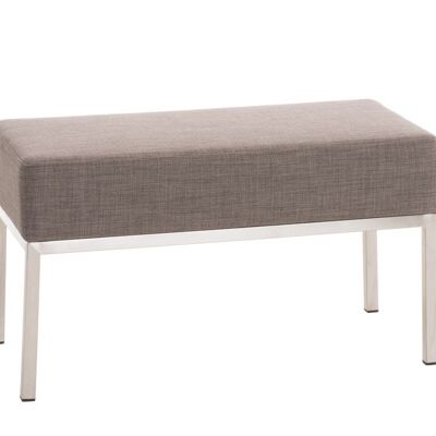 2-Sitzer-Sofa Lamega 40x80 STOFF Grau 40x81x46 Grau Material Edelstahl