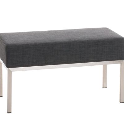 2-seater sofa Lamega 40x80 FABRIC dark gray 40x81x46 dark gray Material stainless steel