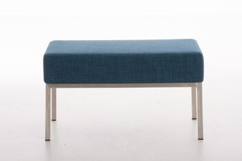 Canapé 2 places Lamega 40x80 TISSU bleu 40x81x46 bleu Matériau acier inoxydable 2