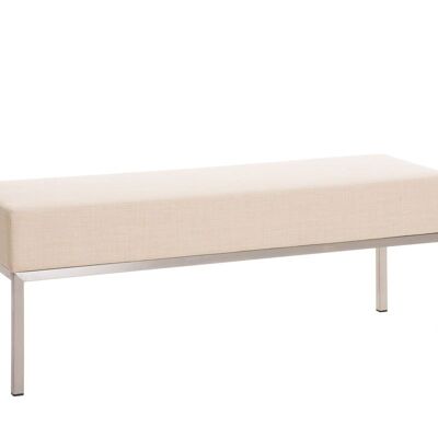 3-Sitzer-Sofa Lamega 40x120, STOFF creme 40x121x46 creme Material Edelstahl