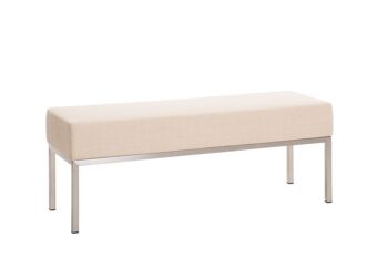 Canapé 3 places Lamega 40x120, TISSU crème 40x121x46 crème Matériau acier inoxydable 1