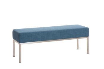 Canapé 3 places Lamega 40x120, TISSU bleu 40x121x46 bleu Matériau acier inoxydable 1