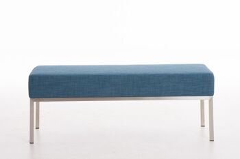 Canapé 3 places Lamega 40x120, TISSU bleu 40x121x46 bleu Matériau acier inoxydable 2