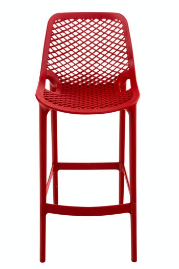 Tabouret de bar Air rouge 53x45x105 cuir artificiel rouge plastique 2