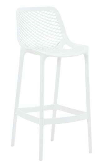 Tabouret de bar Air blanc 53x45x105 cuir artificiel blanc plastique 1