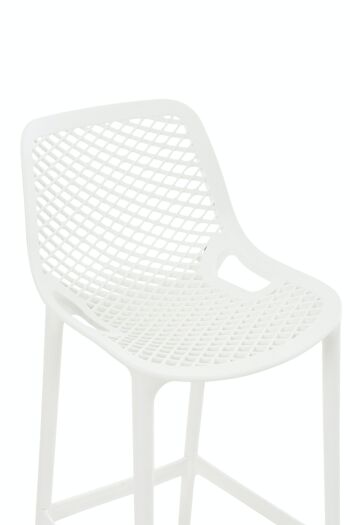 Tabouret de bar Air blanc 53x45x105 cuir artificiel blanc plastique 4