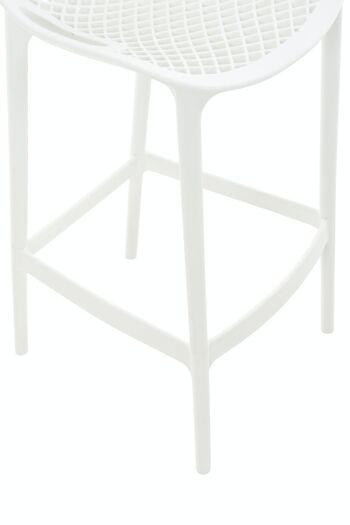 Tabouret de bar Air blanc 53x45x105 cuir artificiel blanc plastique 7