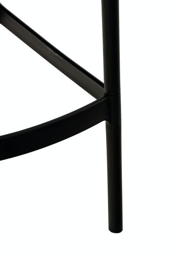 Tabouret de bar Air noir 53x45x105 cuir artificiel noir plastique 7