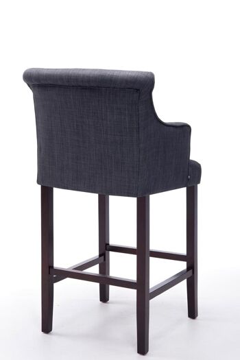 Tabouret de bar Lykso tissu marron gris foncé 60x63x114 gris foncé Matière Bois 4