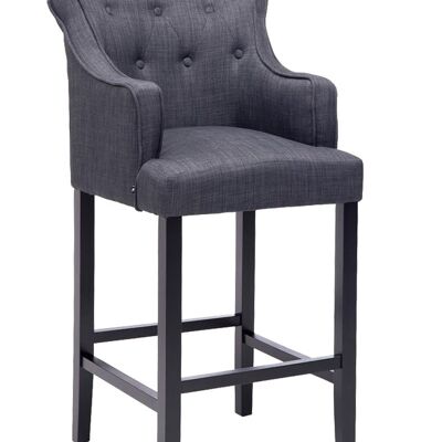 Tabouret de bar Lykso tissu noir gris foncé 60x63x114 gris foncé Matière Bois