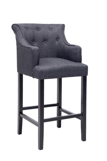 Tabouret de bar Lykso tissu noir gris foncé 60x63x114 gris foncé Matière Bois 1