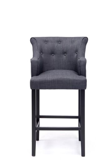 Tabouret de bar Lykso tissu noir gris foncé 60x63x114 gris foncé Matière Bois 2