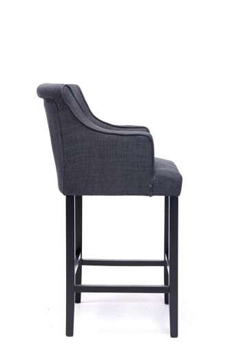 Tabouret de bar Lykso tissu noir gris foncé 60x63x114 gris foncé Matière Bois 3