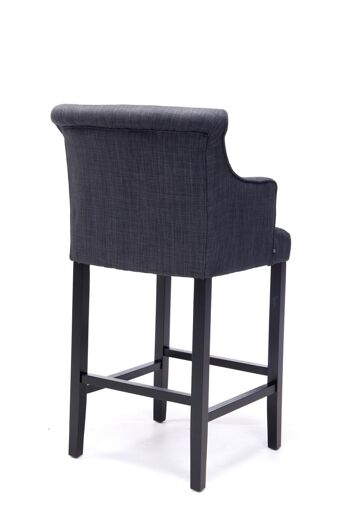 Tabouret de bar Lykso tissu noir gris foncé 60x63x114 gris foncé Matière Bois 4