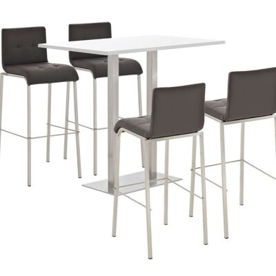 Stangenset Velosa, matt weiß braun 130x120x111 braun Material Edelstahl