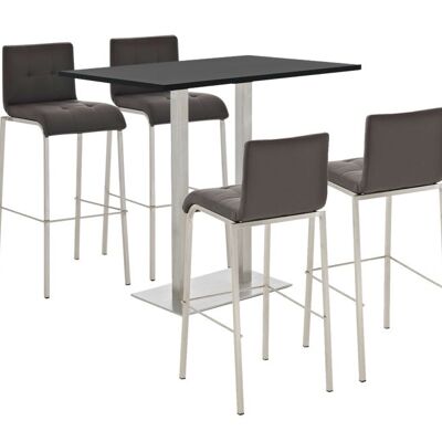 Stangenset Velosa, matt schwarz braun 130x120x111 braun Material Edelstahl