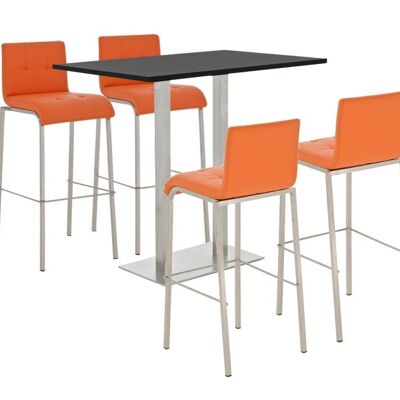 Barset Velosa, mat zwart oranje 130x120x111 oranje Materiaal roestvrij staal