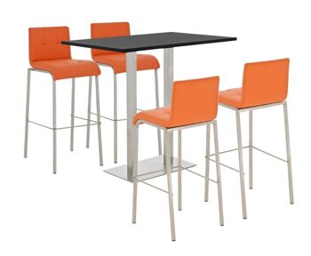 Ensemble de barre Velosa, noir mat orange 130x120x111 orange Matériau acier inoxydable