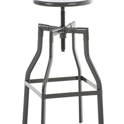 Taburete de bar Sinus, metal Gris 36x36x66 Metal gris metal