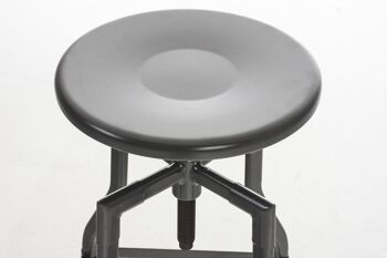 Tabouret de bar Sinus, métal gris 36x36x66 métal gris métal 5