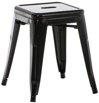 Tabouret Armin noir 40x40x46 métal noir métal 1