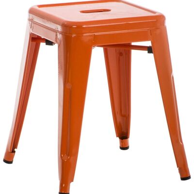 Armin stool orange 40x40x46 orange metal metal
