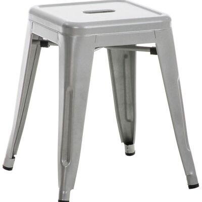 Armin stool silver 40x40x46 silver metal metal