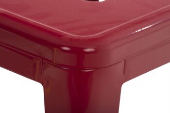 Tabouret Armin rouge 40x40x46 métal rouge métal 5