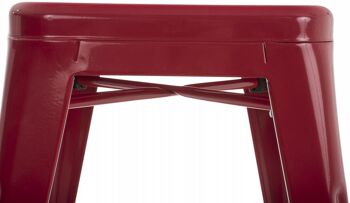 Tabouret Armin rouge 40x40x46 métal rouge métal 6