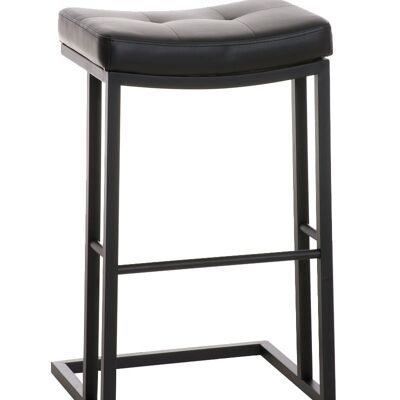 Bar stool Nepal B78 black 42x48x78 black leatherette Metal matte black