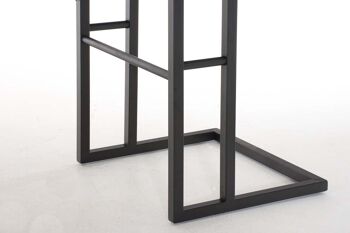 Tabouret de bar Nepal B78 noir 42x48x78 simili cuir noir Métal noir mat 5