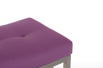 Tabouret de bar Nepal E78 violet 42x48x78 cuir artificiel violet acier inoxydable 3