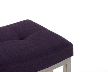 Tabouret de bar Nepal E78 tissu violet 42x48x78 violet Matière acier inoxydable 3