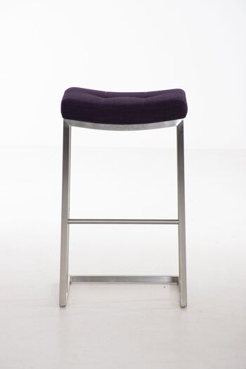 Tabouret de bar Nepal E78 tissu violet 42x48x78 violet Matière acier inoxydable 5