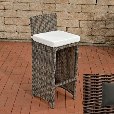 Outdoor bar stool Lenox anthracite 5mm mottled brown 36.5x40x100.5 mottled brown Wood aluminum