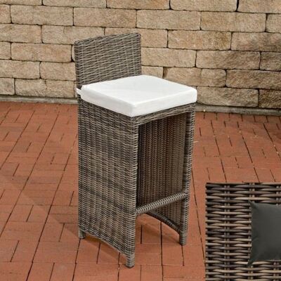 Outdoor bar stool Lenox anthracite 5mm Heide gray 36.5x40x100.5 Heide gray Wood aluminum