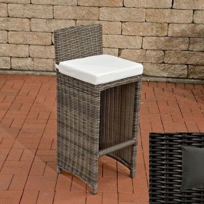 Outdoor bar stool Lenox anthracite 5mm black 36.5x40x100.5 black Wood aluminum