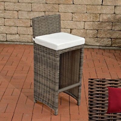 Outdoor Barhocker Lenox rubinrot 5mm braun meliert 36,5x40x100,5 braun meliert Holz Aluminium