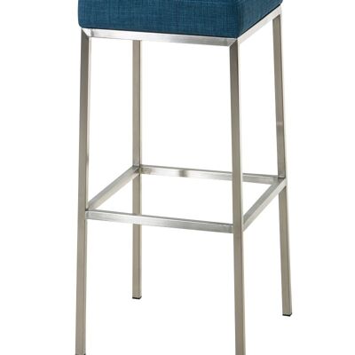 Taburete de bar Montreal E85 tejido azul 37x37x85 azul Material metal