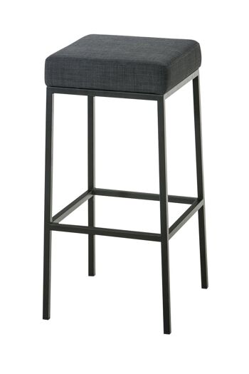 Tabouret de bar Montreal B80 tissu gris foncé 37x37x80 gris foncé Matière métal 1